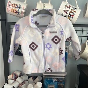 Columbia Kids' Fleece Jacket - White and Purple Pattern